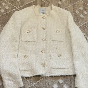 Mango Ivory Tweed Lady Jacket XXL